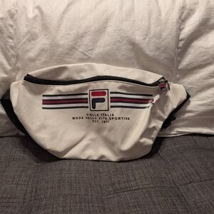 Fila White and Black Belt Bag